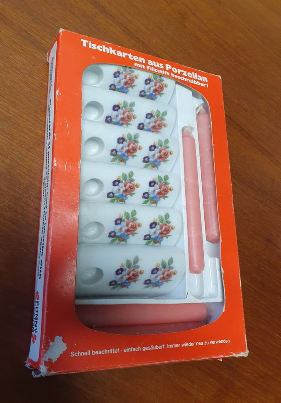 Image 1 of 1874 Romantische Porzellan Mini Kerzenleuchter mit Blumen