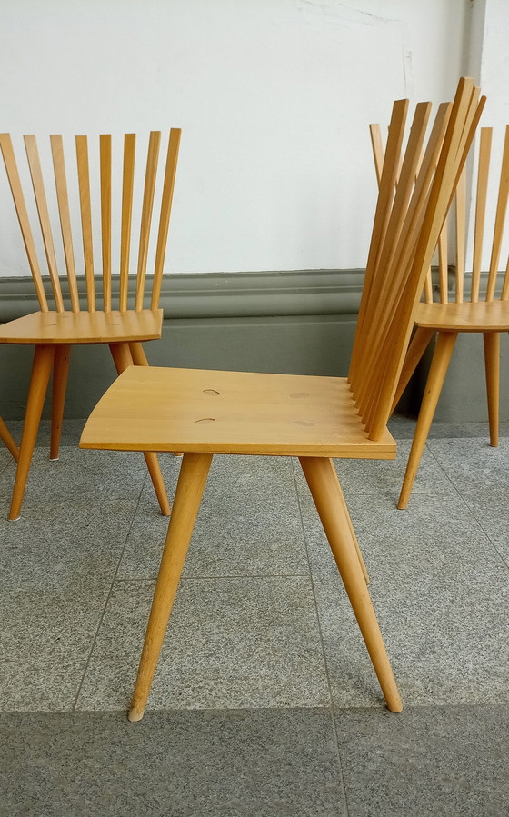 Image 1 of Mikado Chairs By Johannes Foersom And Peter Hiort-Lorenzen For Fredericia Stolefabrik, Set Of 6