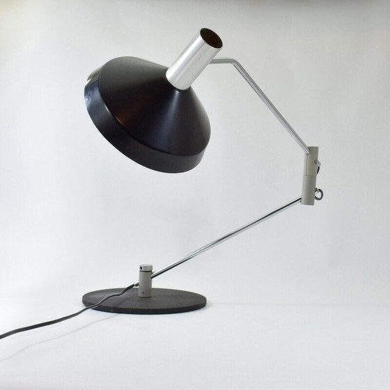 Image 1 of Vintage schwarz lackierte Metalllampe Modell 50 S von Rico Baltensweiler, Schweiz 1961