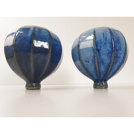 Image 1 of Paar Vasen aus Steingut im Art-Deco-Stil