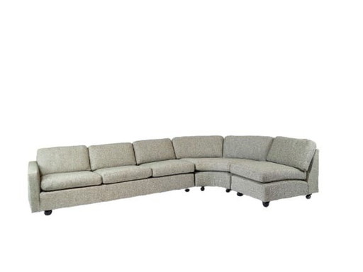 Artifort Modular Rundes Ecksofa Grün Melange Neu Gepolstert