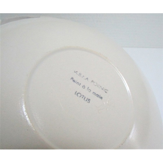 Image 1 of Lot von 10 Tellern "Lotus" für Pornic, Frankreich 1960