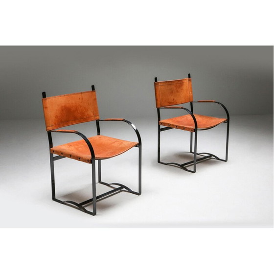 Image 1 of Paar vintrage Cognac Leder Sessel 1960er Jahre