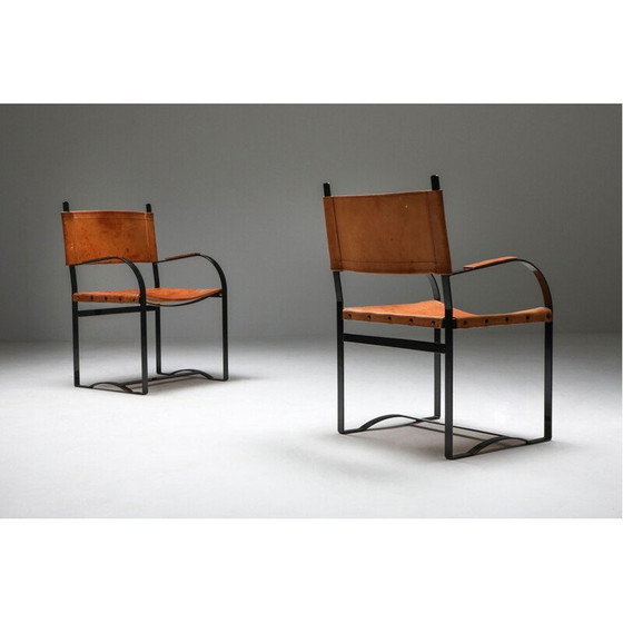 Image 1 of Paar vintrage Cognac Leder Sessel 1960er Jahre