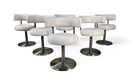 Image 1 of 6 X Midcentury Schwedische Esszimmerstühle oder Barhocker Borje Johanson