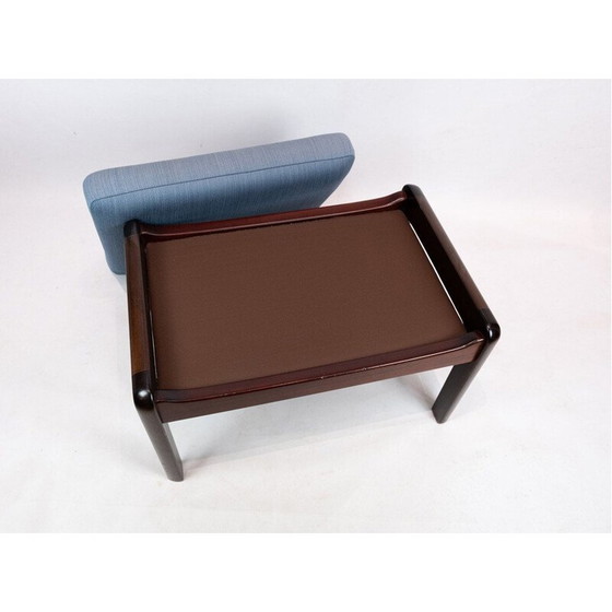Image 1 of Vintage-Hocker aus Mahagoni von Ole Wanscher und P. Jeppesen