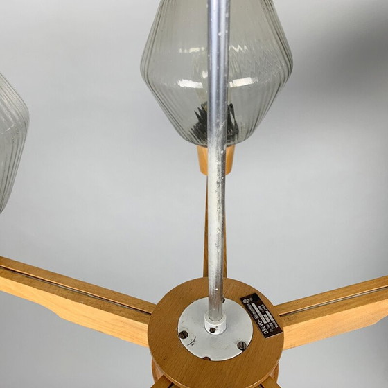 Image 1 of Vintage-Kronleuchter von Drevo Humpolec, Tschechoslowakei 1970