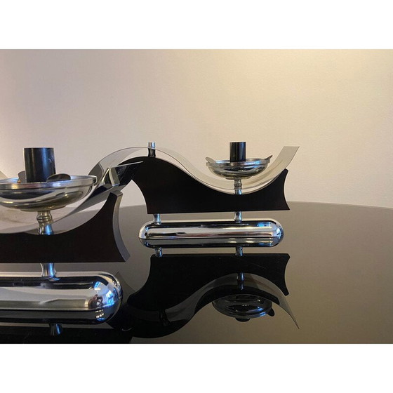 Image 1 of Vintage-Wandleuchte aus Metall und geblasenem Glas, Italien 1970