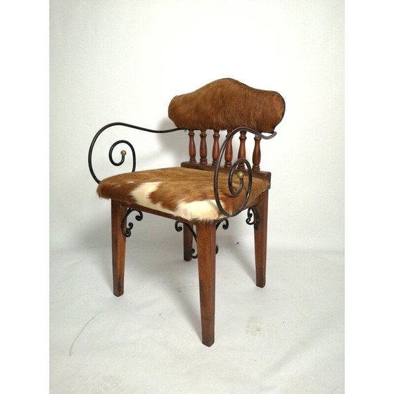 Image 1 of Vintage-Sessel aus Rindsleder 1970er Jahre