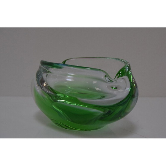Image 1 of Aschenbecher aus Hüttenglas von Glasswork Novy Bor, Tschechoslowakei 1960