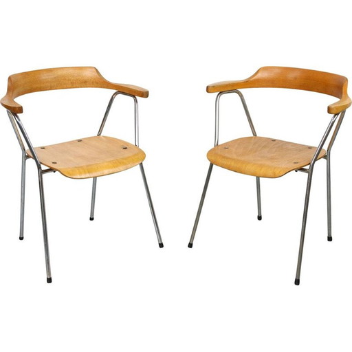 Paar vintage stühle 4455 von Niko Kralj für Stol