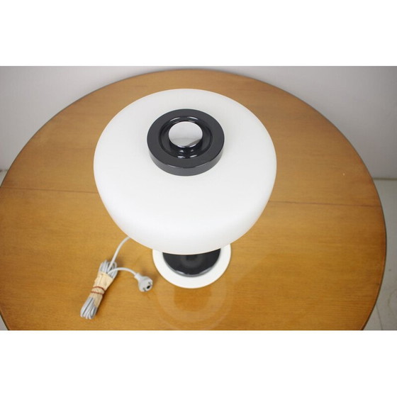 Image 1 of Schwarze und weiße Tischlampe von Napako, Tschechoslowakei 1960