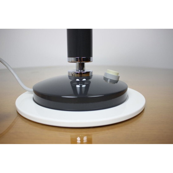 Image 1 of Schwarze und weiße Tischlampe von Napako, Tschechoslowakei 1960