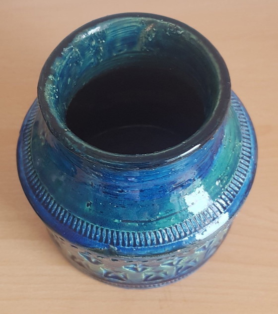 Image 1 of 2X Rimini Blaue Vase und Aschenbecher von Bitossi, 1960er