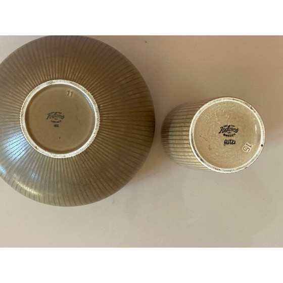 Image 1 of Satz von 3 Vintage-Vasen von Gunnar Nylund, Schweden 1950er Jahre