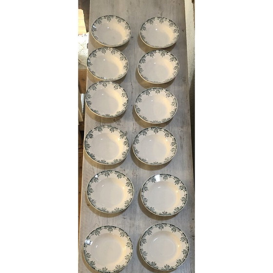 Image 1 of Satz von 12 Vintage-Suppentellern von Sarreguemines