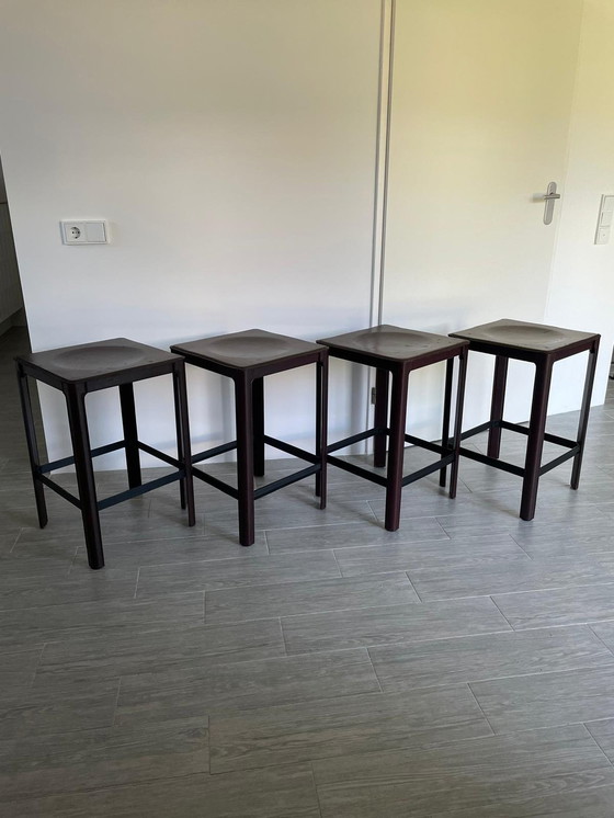 Image 1 of 4x Matteo Grassi Warmes Braun/Bordeauxrot Rindenstücke