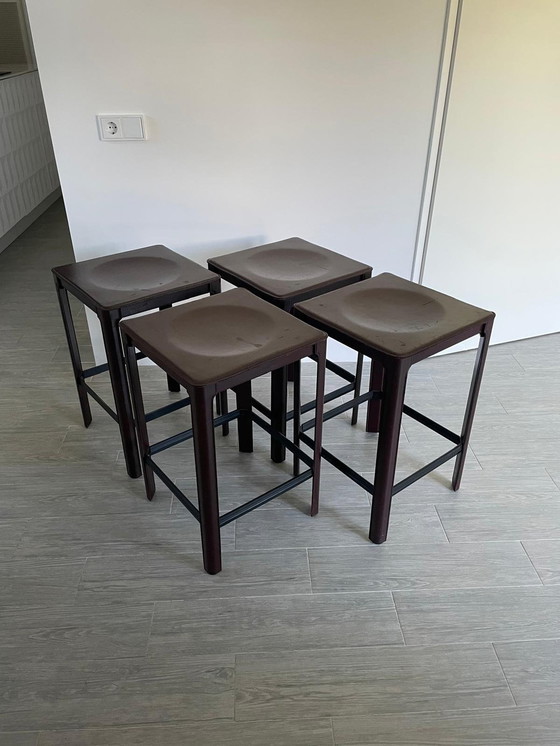 Image 1 of 4x Matteo Grassi Warmes Braun/Bordeauxrot Rindenstücke