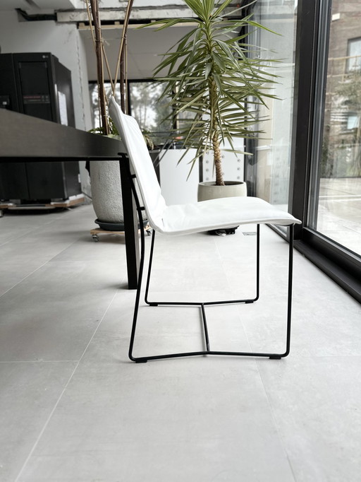 4 x Jori Piuro Stuhl weißes Leder