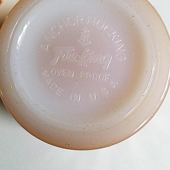 Image 1 of Feuerkönig-Kaffeeservice von Anchor Hocking, 1940er Jahre, 8er-Set