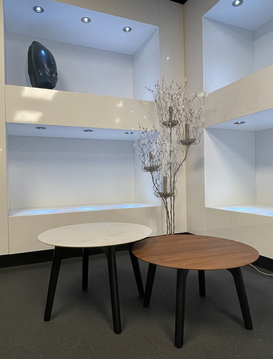 Image 1 of Leolux Rolan Couchtisch-Set Nussbaum/Keramik