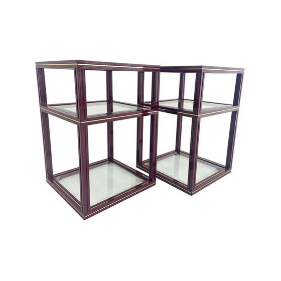 Image 1 of Paar vintage Beistelltische von Pierre Vandel, Frankreich 1970er Jahre