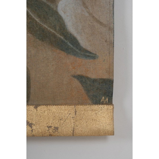 Image 1 of Vintage gemalt Leinwand Sittiche