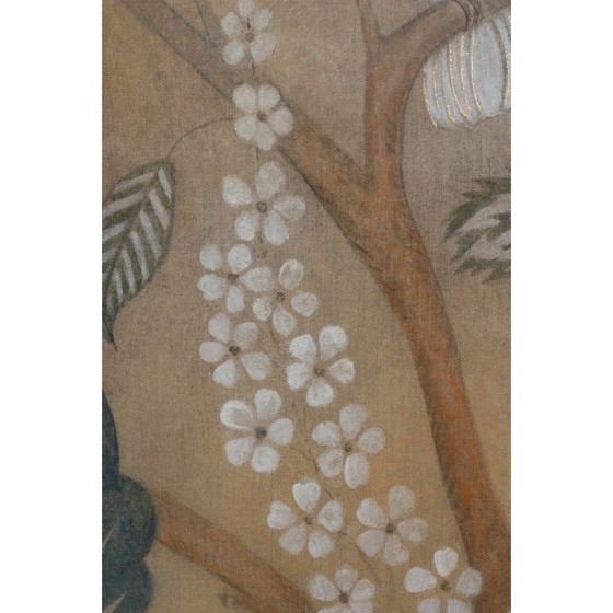 Image 1 of Vintage gemalt Leinwand Sittiche