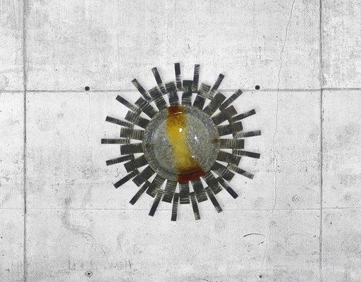 Brutalistische Wandleuchte Sonne Vintage - Tom Ahlström & Hans Ehrlich