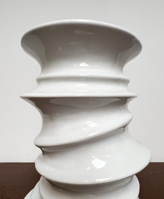 Image 1 of Helix Weiße Vase von Kare Design, 1980er Jahre