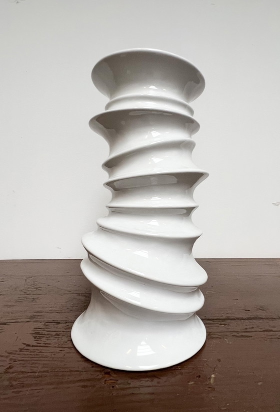 Image 1 of Helix Weiße Vase von Kare Design, 1980er Jahre