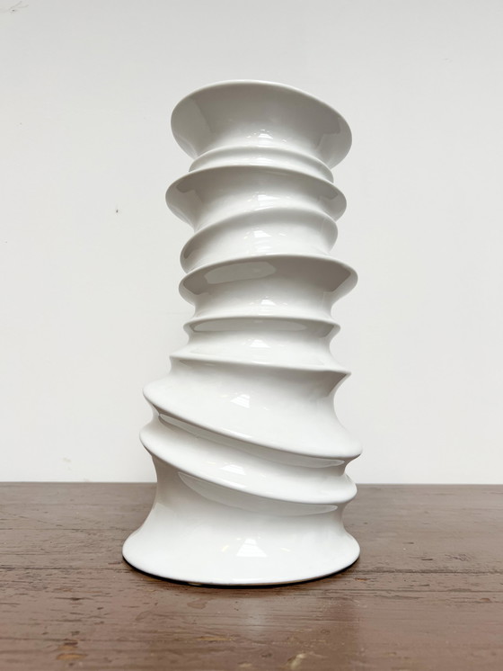 Image 1 of Helix Weiße Vase von Kare Design, 1980er Jahre