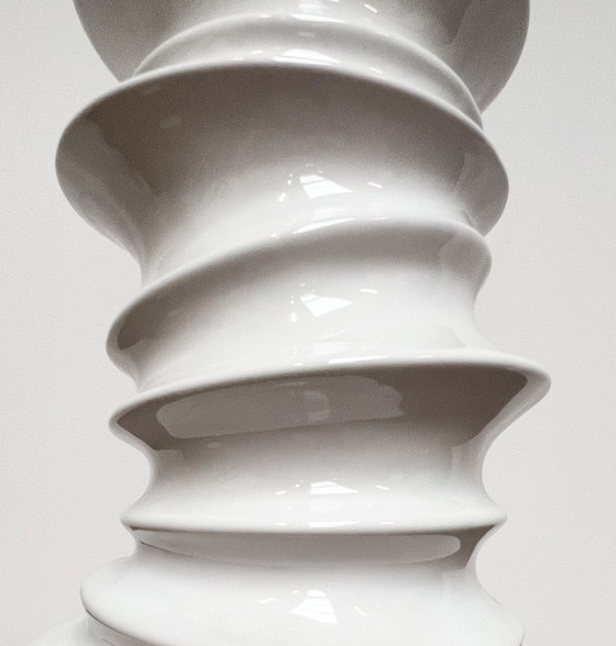 Image 1 of Helix Weiße Vase von Kare Design, 1980er Jahre