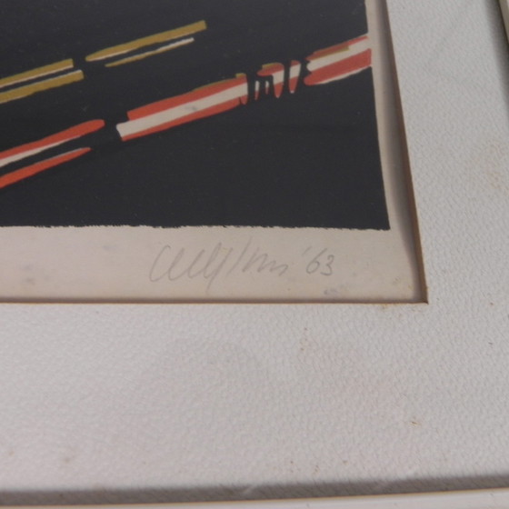 Image 1 of Lithographie Akke Sins, pflügende Bauern, 1963