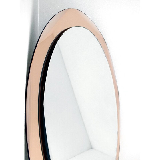 Image 1 of Vintage Spiegel Antonio Lupi Luxor kristall kunst rosekupfer 1950