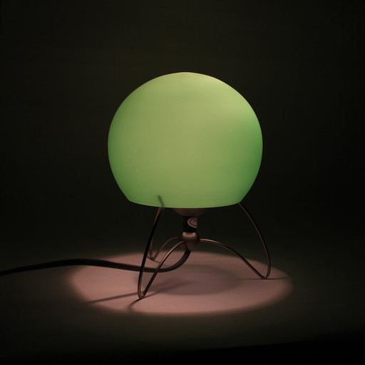 Vintage Green globe lamp