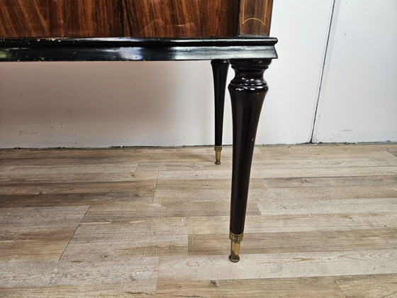 Image 1 of 1960S Schlafzimmer Kommode mit sechs Schubladen und Glasplatte