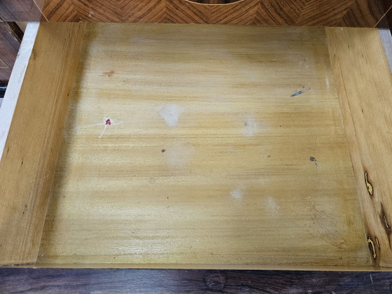 Image 1 of 1960S Schlafzimmer Kommode mit sechs Schubladen und Glasplatte