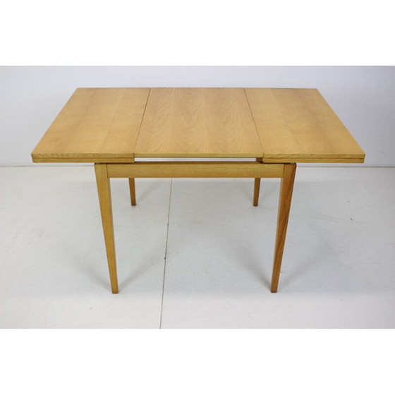 Image 1 of Klappbarer Holztisch aus der Mitte des Jahrhunderts, Tschechoslowakei 1970er Jahre