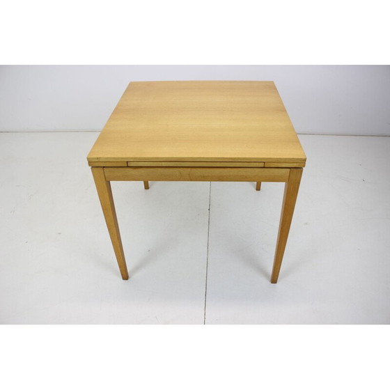 Image 1 of Klappbarer Holztisch aus der Mitte des Jahrhunderts, Tschechoslowakei 1970er Jahre