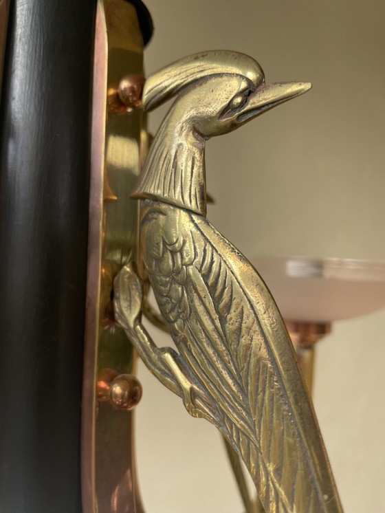 Image 1 of Lampe Hängeleuchte Art Deco 1930 Les Pheasants Französisch