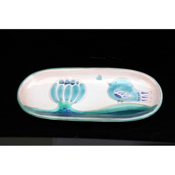 Image 1 of Gebrüder Cloutier Vintage-Taschentablett aus Keramik, 1950