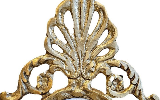 Image 1 of Vintage Hand gemalt viktorianischen Liebhabern Porzellanmalerei mit Messingrahmen Krone aus Ägypten