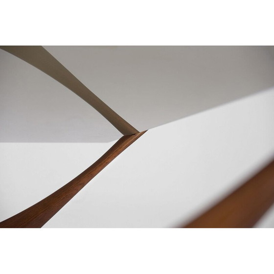 Image 1 of Alter Condor Couchtisch in Nussbaum von Fredrik Schriever-Abeln für Örebro Glass, Schweden 1960