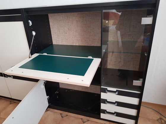 Image 1 of Wohnzimmer Schrank, Schwarz/Weiß, Zweiteilig