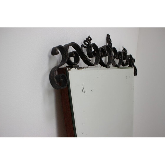 Image 1 of Vintage-Wandspiegel aus Glas, Tschechoslowakei 1950er Jahre