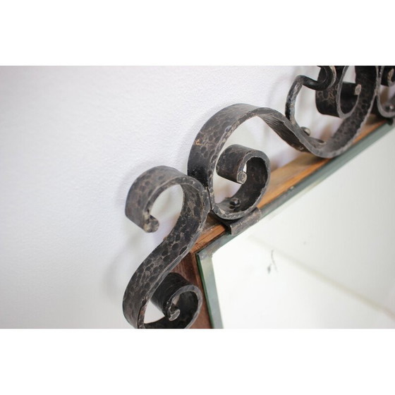 Image 1 of Vintage-Wandspiegel aus Glas, Tschechoslowakei 1950er Jahre