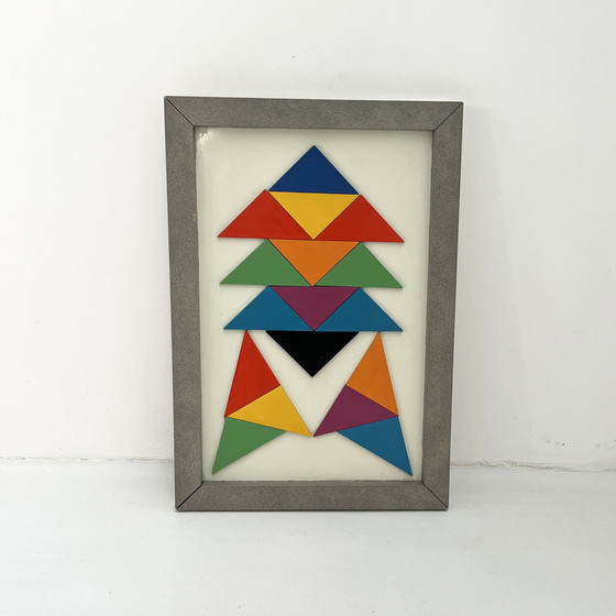 Image 1 of Gerahmte geometrische Wandkunst, 1980S