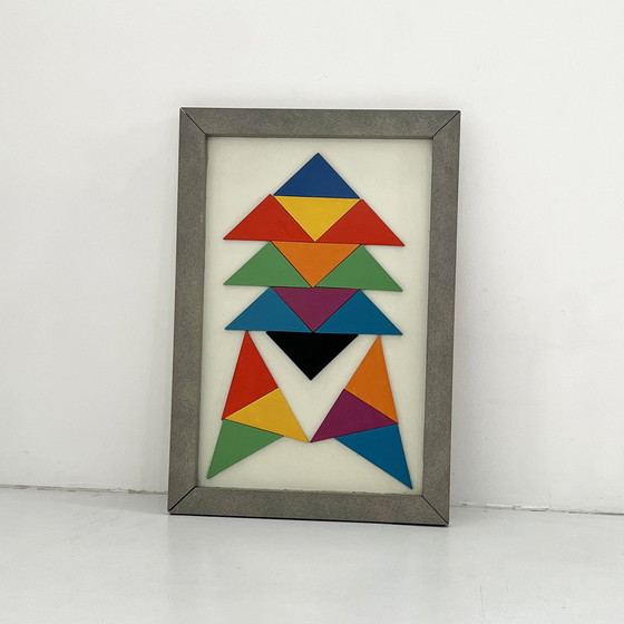 Image 1 of Gerahmte geometrische Wandkunst, 1980S