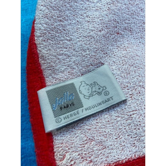 Image 1 of Vintage Strandtuch "Tim und Struppi im Wasser" von Hergé für Jalla, 1995